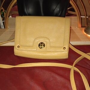 Yellow Leather Crossbody Bag